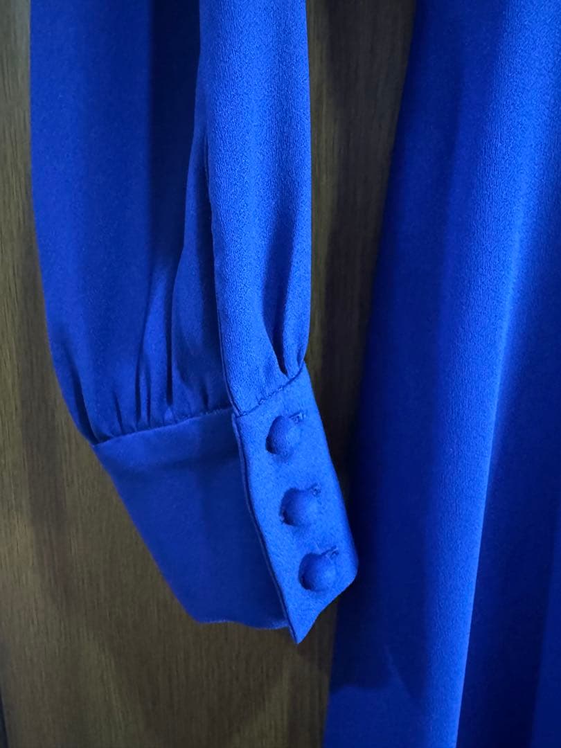 Pinky&Dianne 青色プリーツワンピース