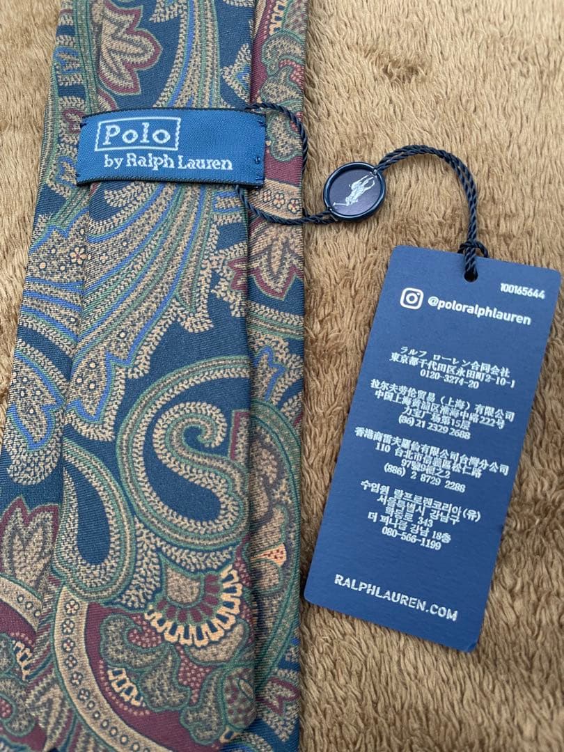 新品　タグ付　Polo by Ralph Lauren ペイズリー柄ネクタイ