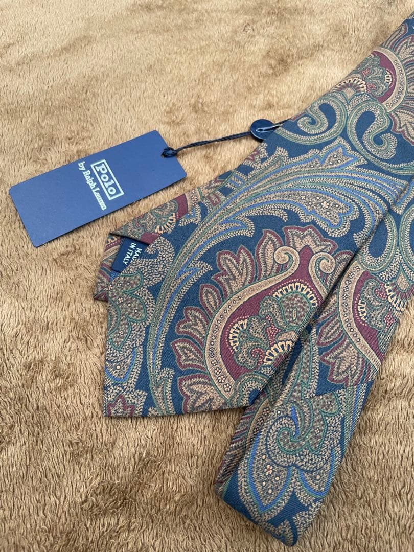新品　タグ付　Polo by Ralph Lauren ペイズリー柄ネクタイ