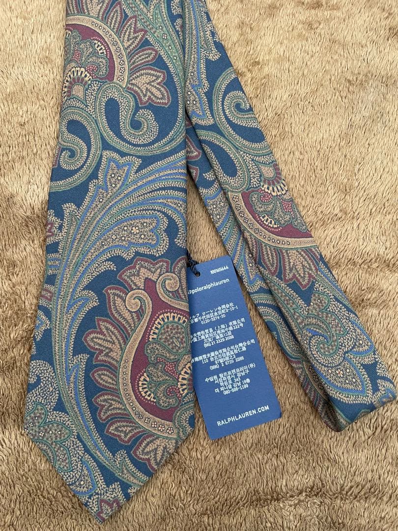 新品　タグ付　Polo by Ralph Lauren ペイズリー柄ネクタイ