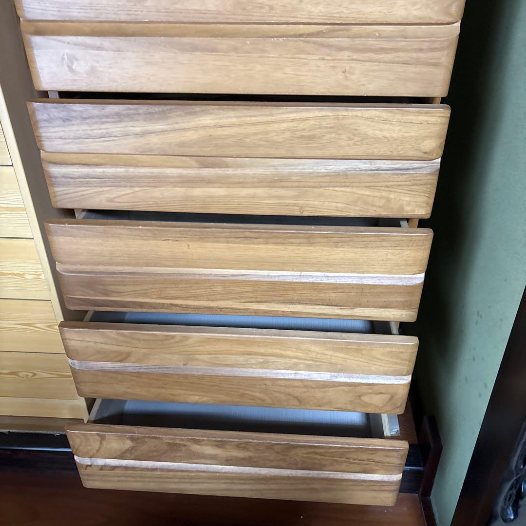 ニトリ木製5段チェスト