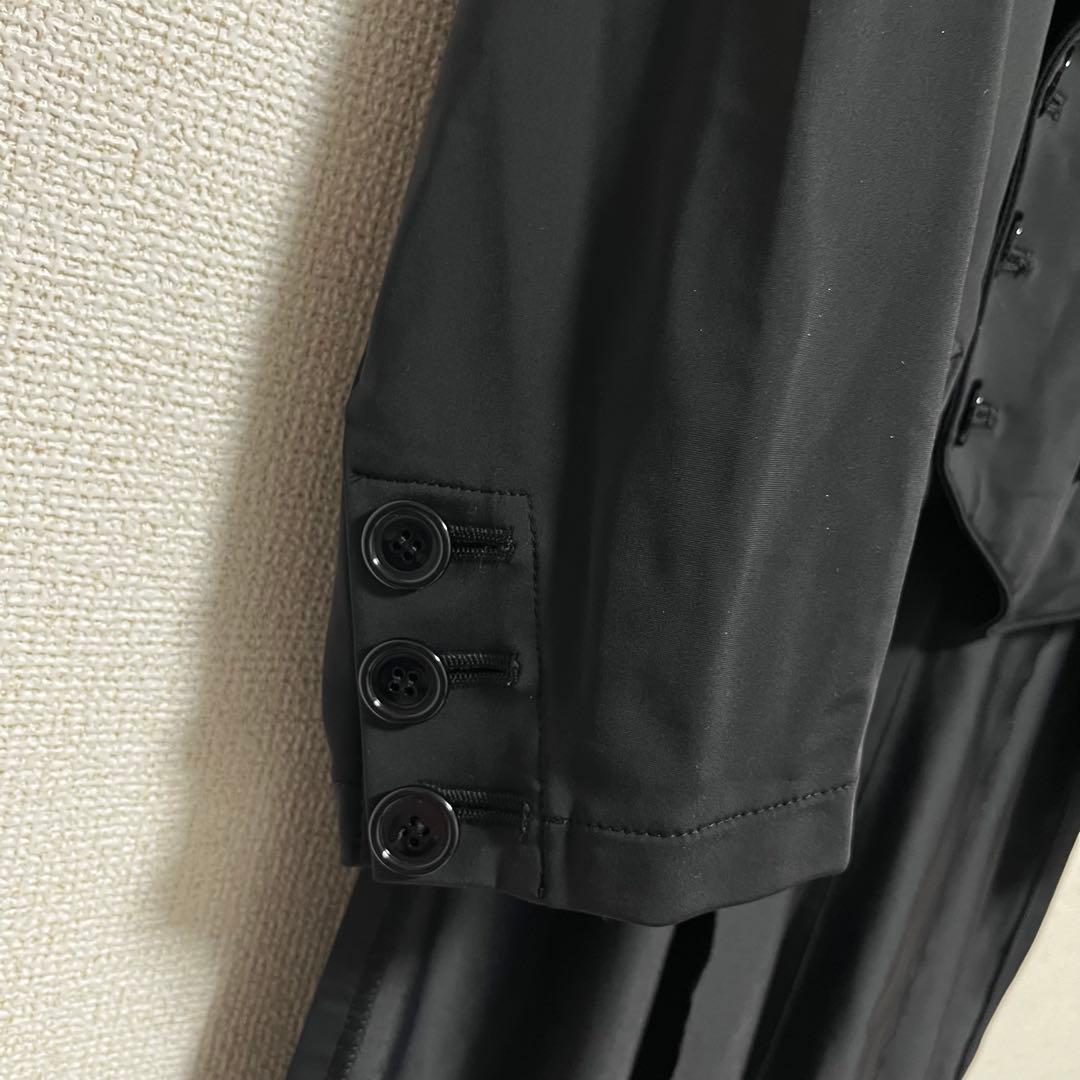 Re7k　　　ナイロン　燕尾　ジャケット　コート　ダブル　黒