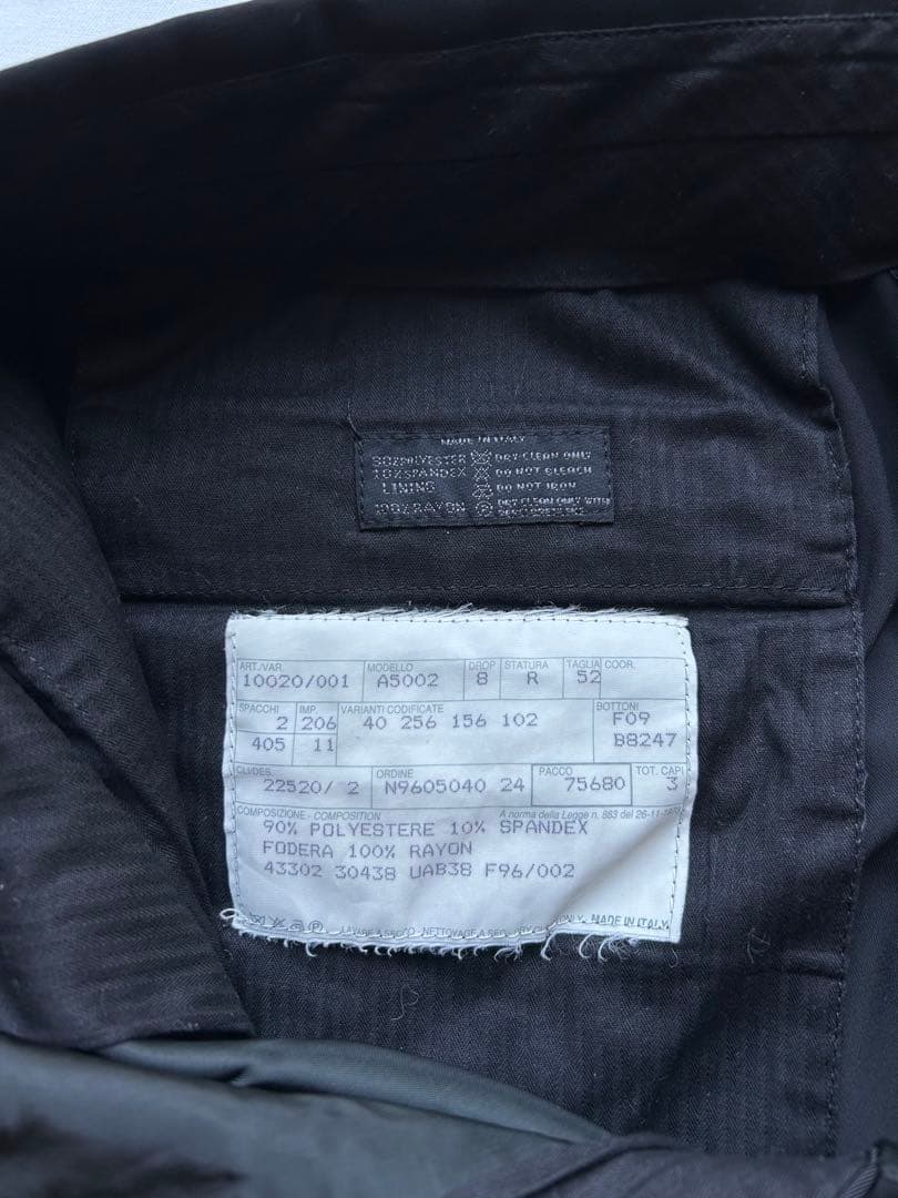 スーツ 1996aw prada jacket&slacks black(52)