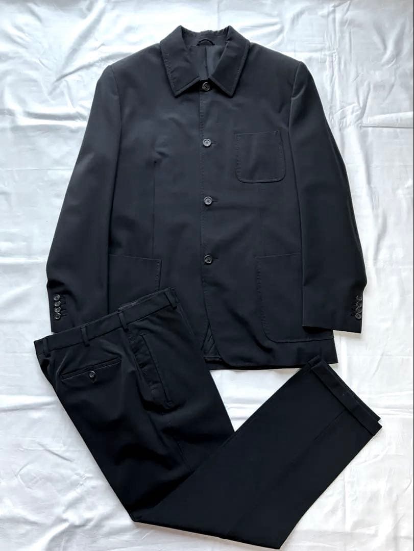 スーツ 1996aw prada jacket&slacks black(52)