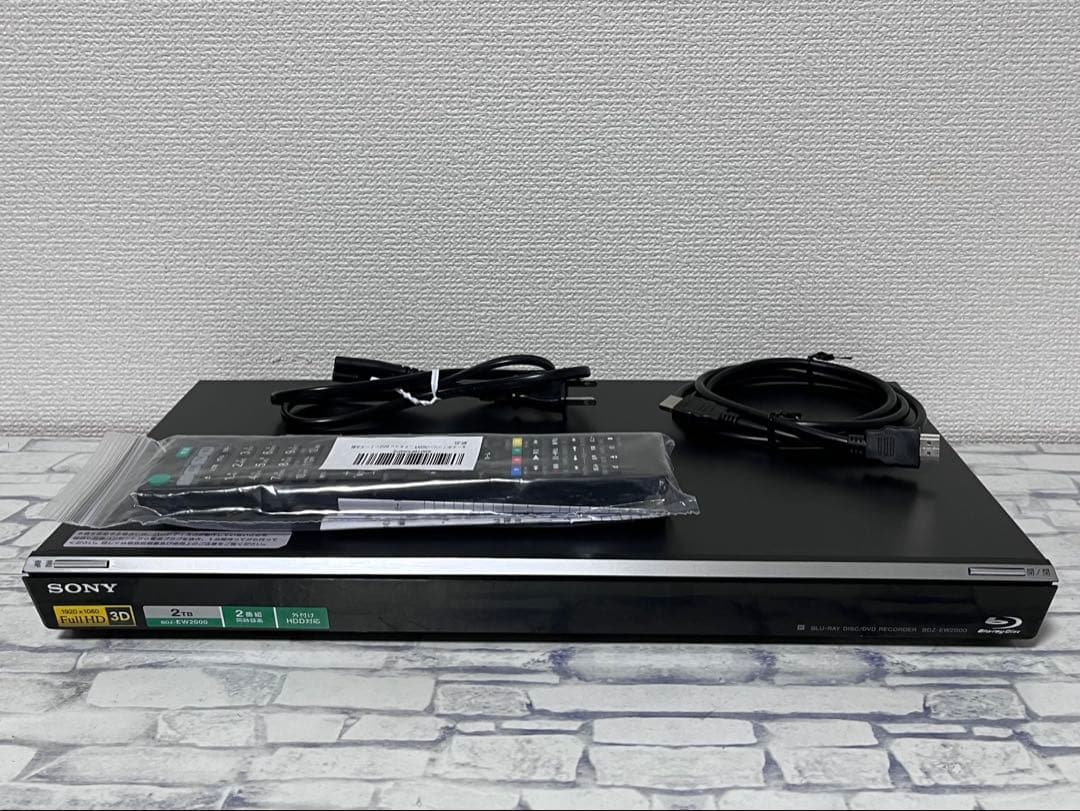 美品　2TB 2番組録画　ソニー　ブルーレイレコーダー　BDZ-EW2000