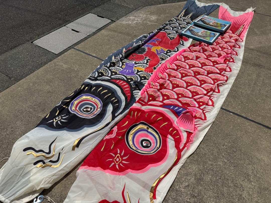 中古 鯉のぼり ⑧ 4m 両面金太郎 こいのぼり 2色 こどもの日 節句