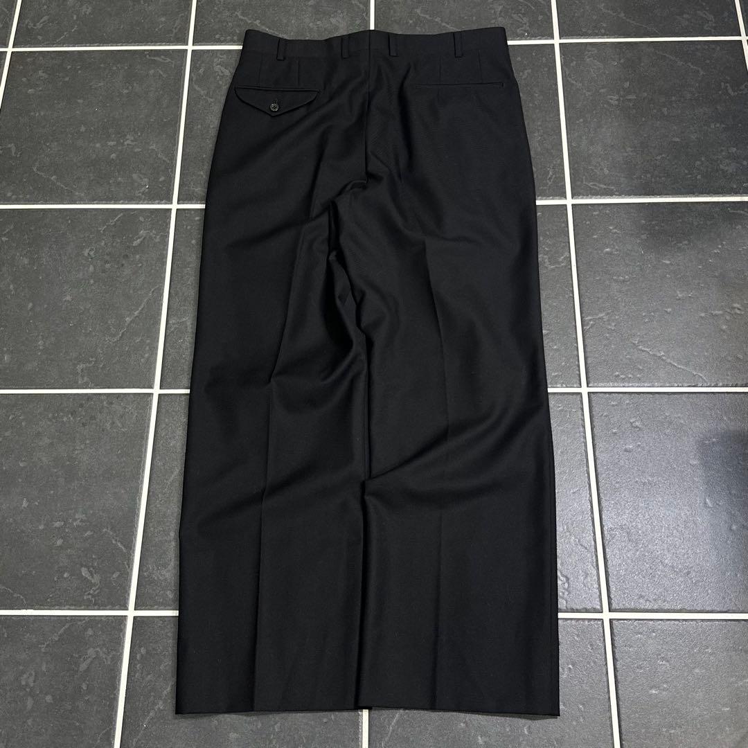 80s Burberry 【ウールギャバ　ツータック　ワイドスラックス　極太】