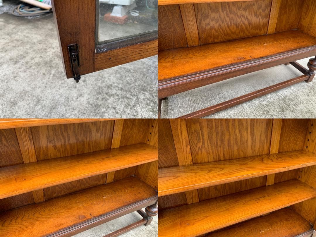 英国｜イギリス｜アンティーク｜オーク材｜ブックキャビネット｜本棚｜