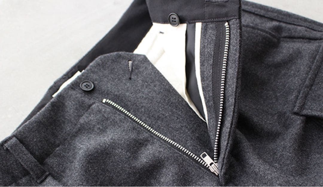 STILL BY HAND ウールメルトン　カーゴパンツ 46 PT0594