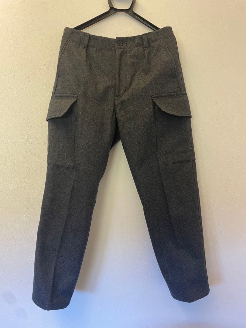 STILL BY HAND ウールメルトン　カーゴパンツ 46 PT0594