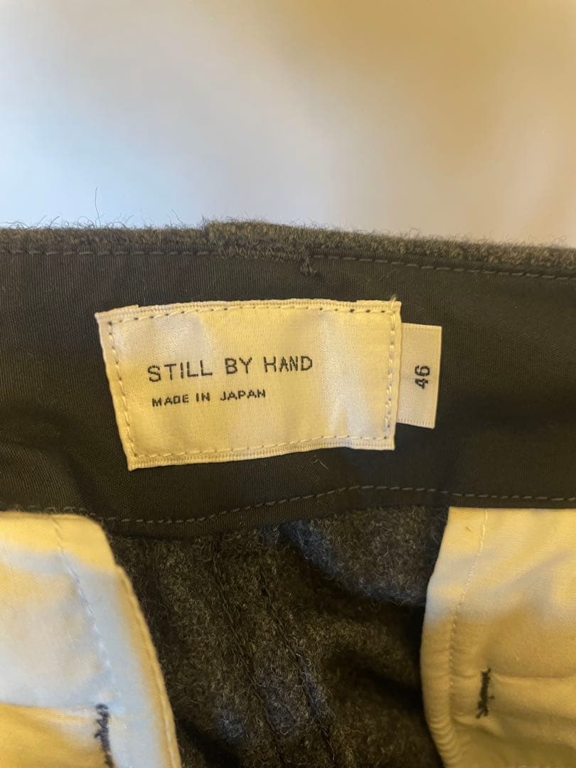 STILL BY HAND ウールメルトン　カーゴパンツ 46 PT0594