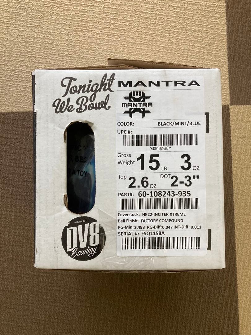 【新品】DV8 マントラ