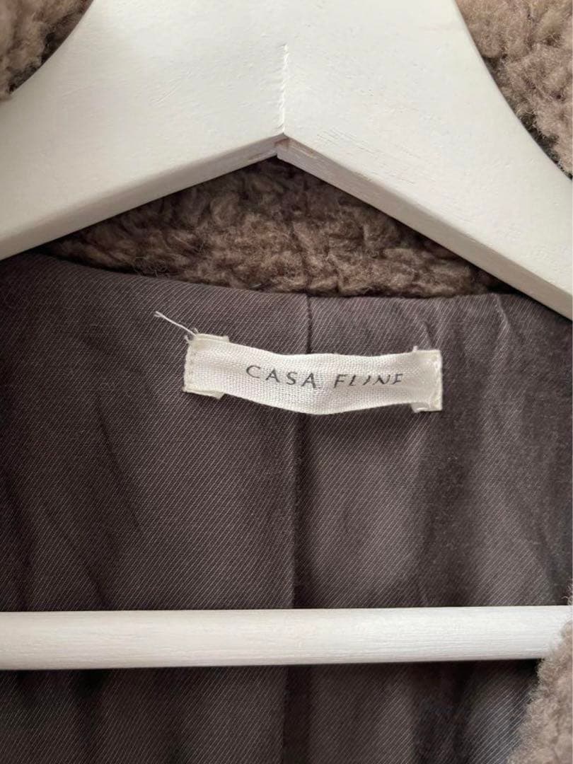 21AW CASA FLINE ボアウールロングコート　カーサフライン