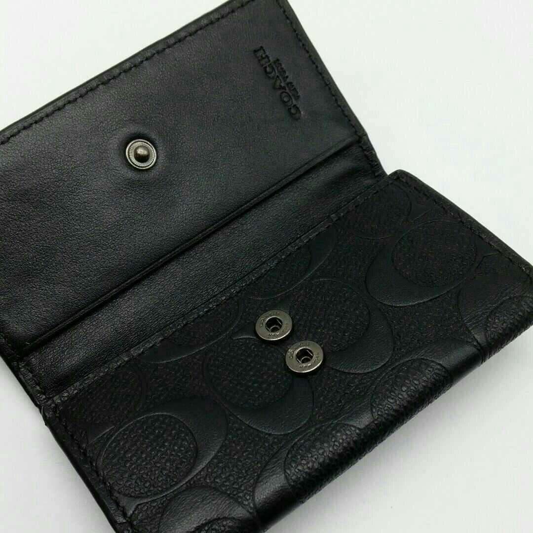 最新作 COACH キーケース 新品 ブラック レザー メンズ