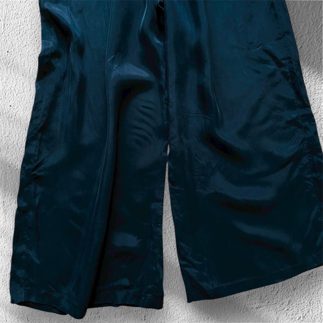 【未使用級】IENA キュプラ ギャザー ネック オールインワン ネイビー