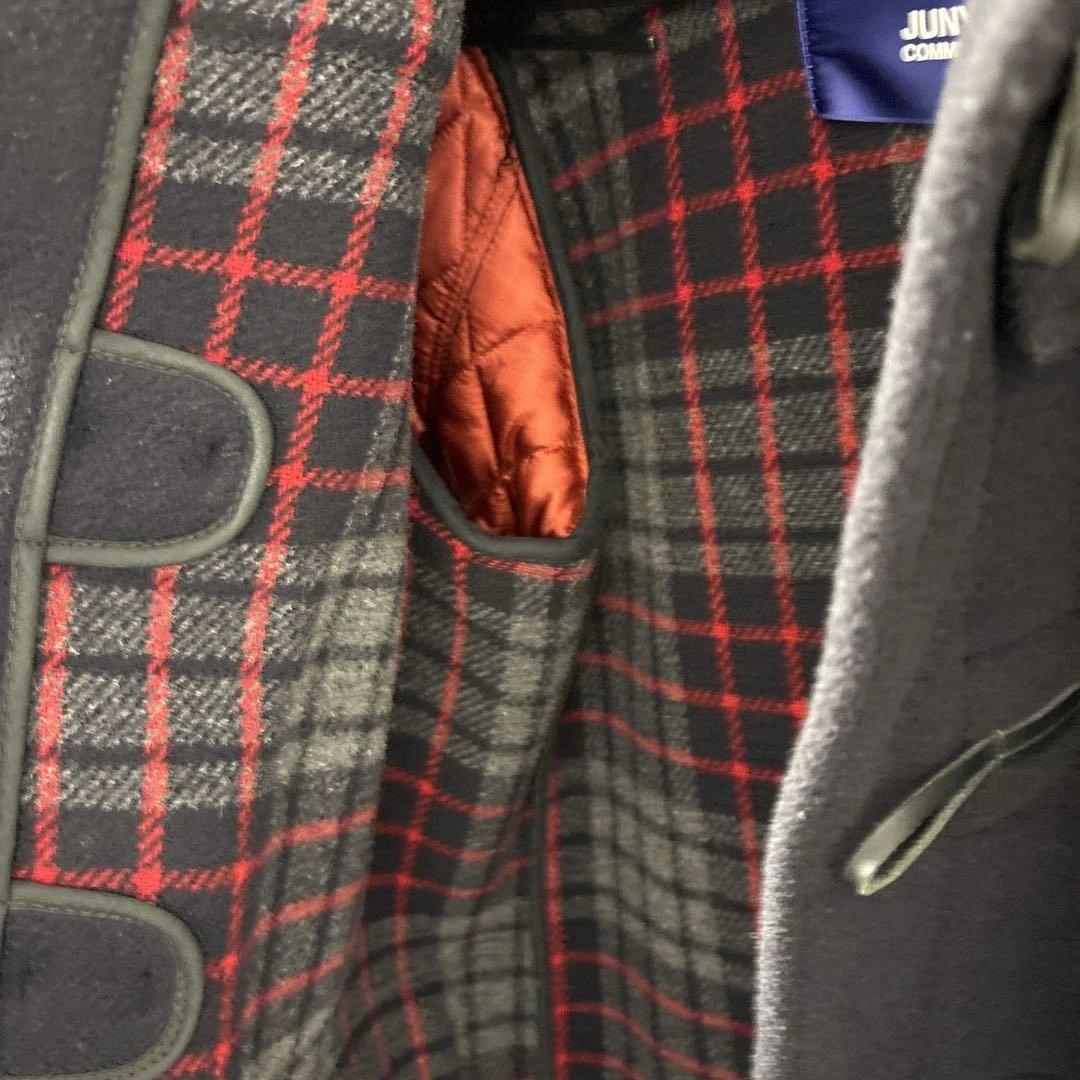 JUNYA WATANABE コムデギャルソン 初期型袖レザー切替ダッフルコート