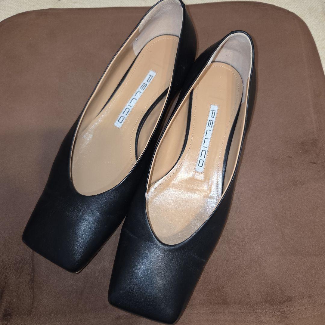 ペリーコ　PELLICO フラットパンプス CO　38　レザー