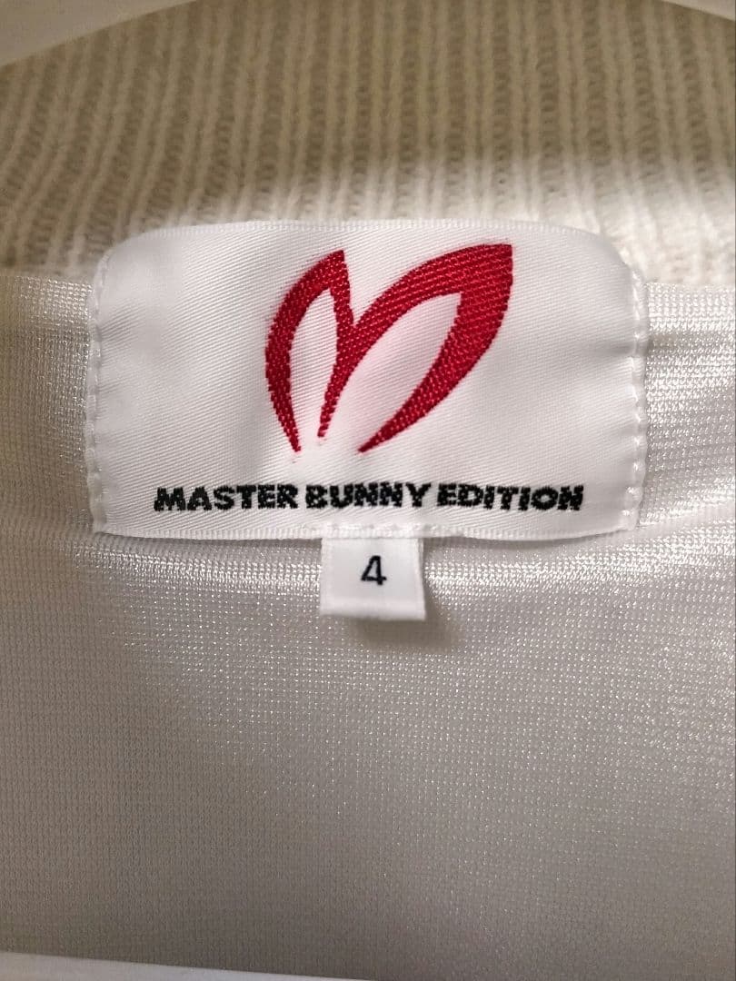 マスターバニー　裏地付き　ニットジャケット　23年モデル 白系