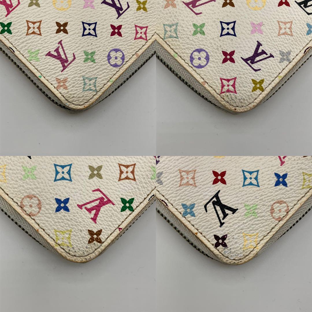 人気✨良品✨ルイヴィトン マルチカラー ジッピーウォレット 白系×オレンジ系