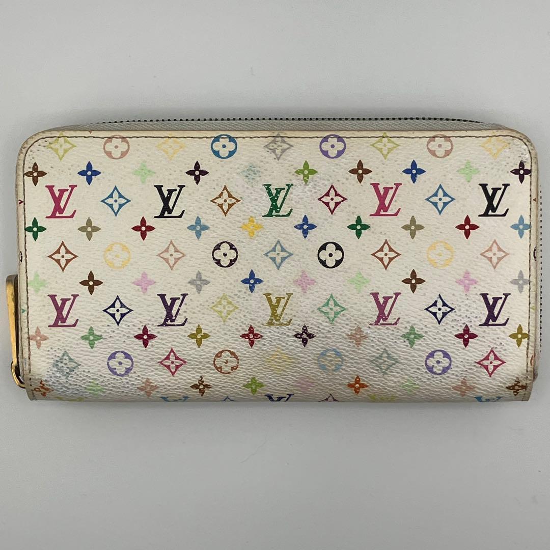 人気✨良品✨ルイヴィトン マルチカラー ジッピーウォレット 白系×オレンジ系