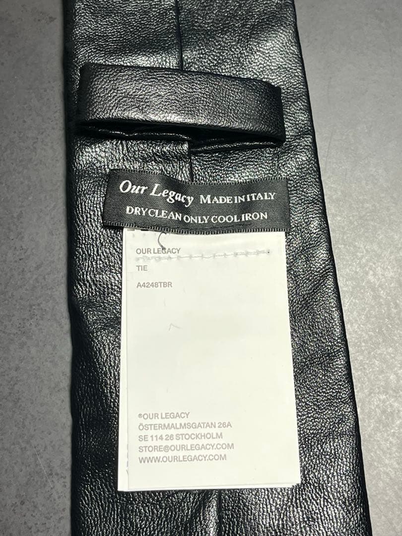 1*x様 OUR LEGACY フェイクレザーネクタイ fake leather