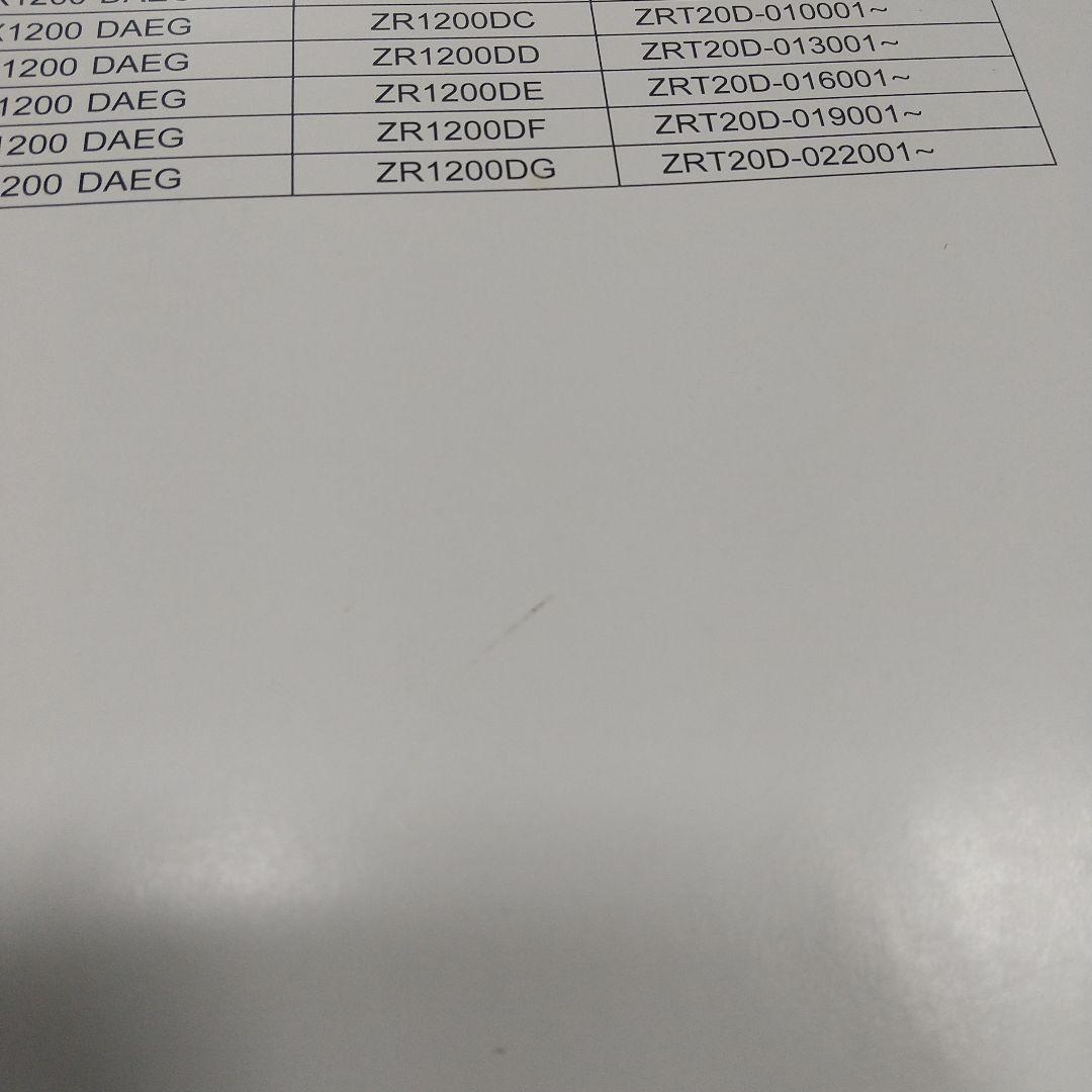 Kawasaki ZRX1200 DAEG サービスマニュアル