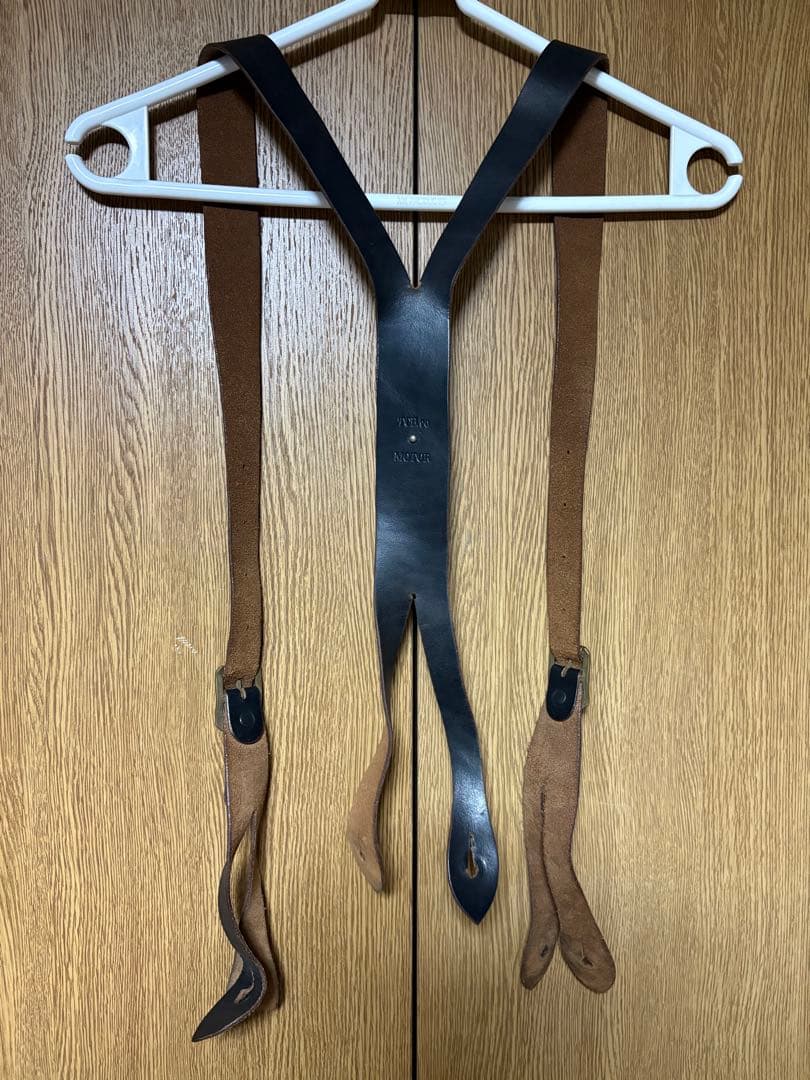 TCB× MOTOR CHROMEXCEL LEATHER SUSPENDER