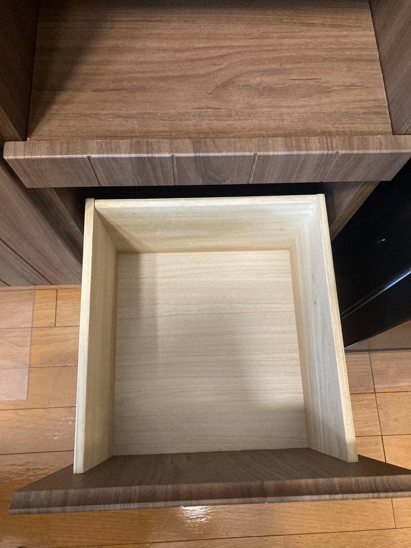 ニトリ キッチンボード ブラウン キャビネット 食器棚