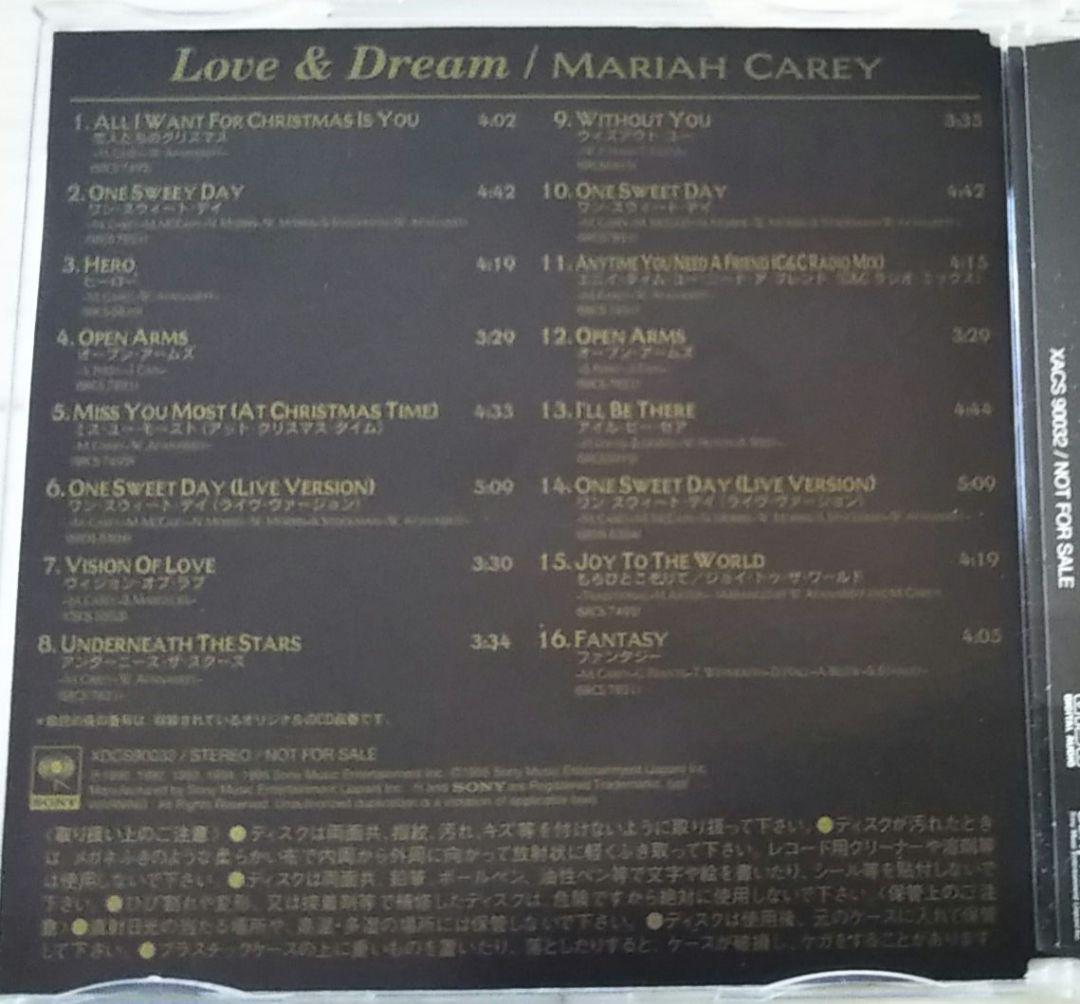 MARIAH CAREY マライア・キャリー　Love＆Dream　国内盤プロモ