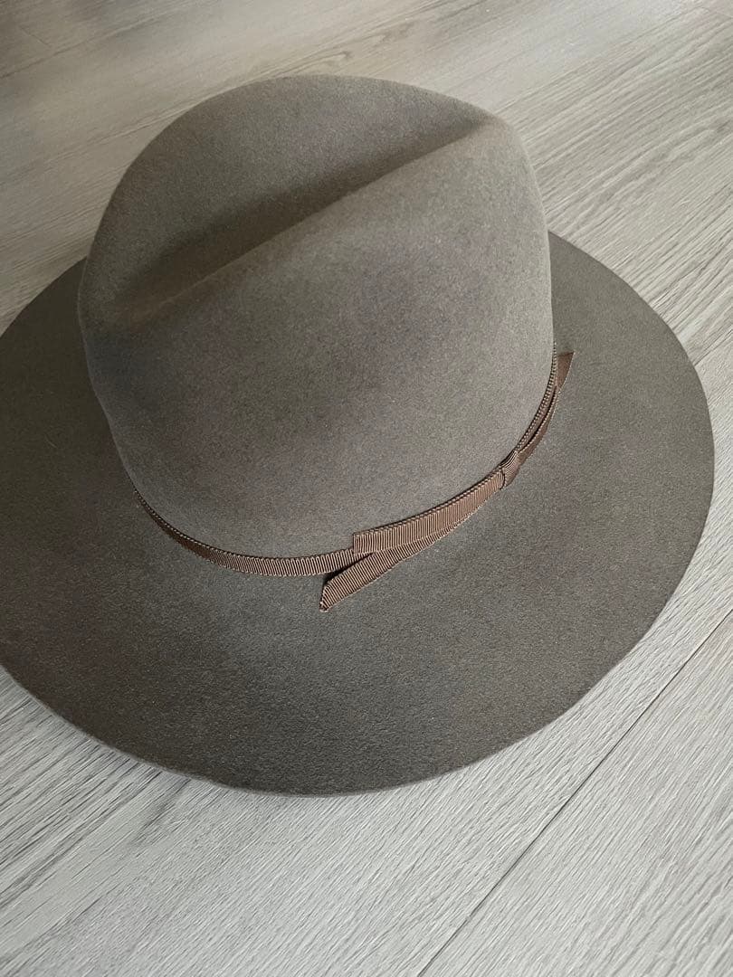 the fat hatter グレー ウールフェルトハット