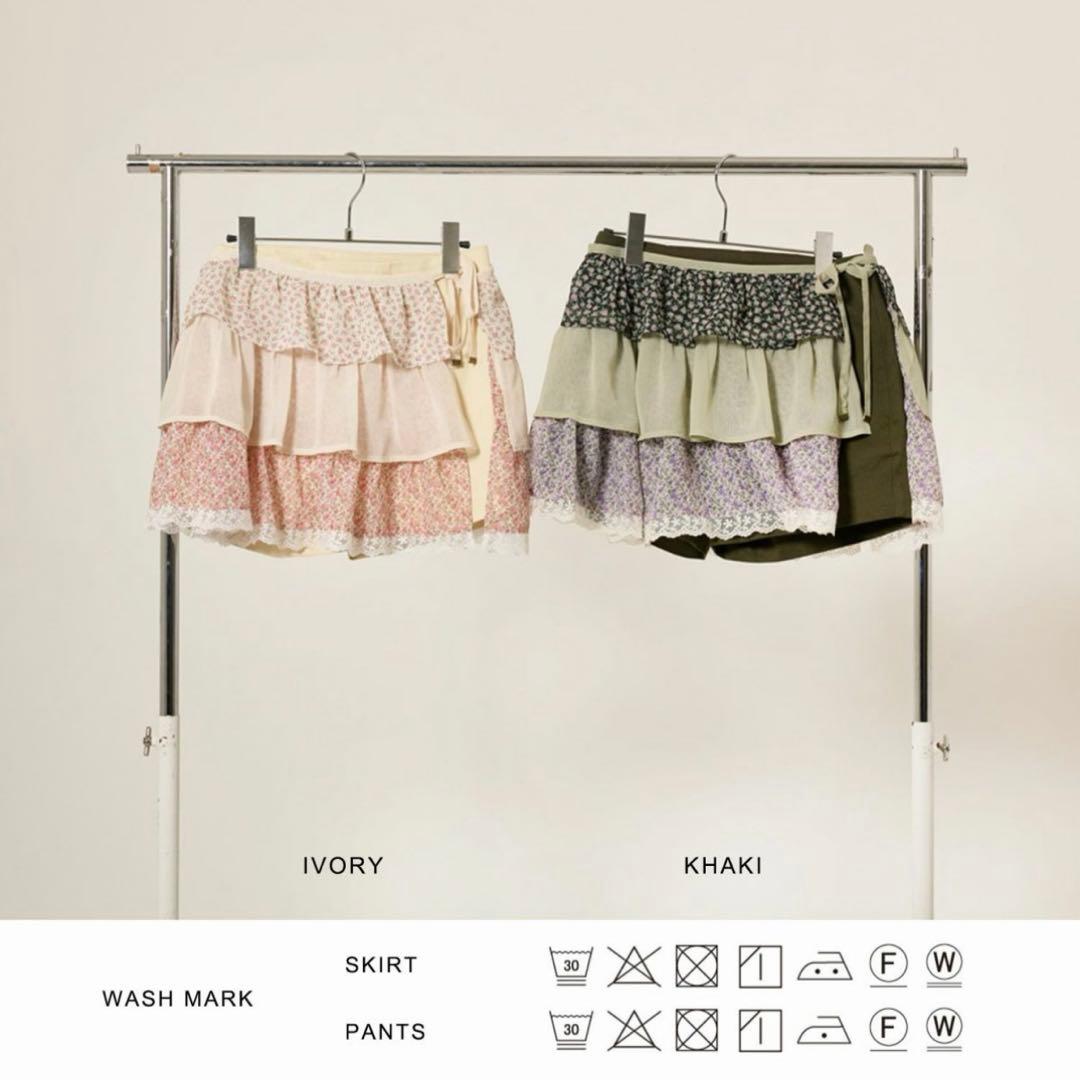 TINA：JOJUN フリルラップレイヤード ショートパンツ