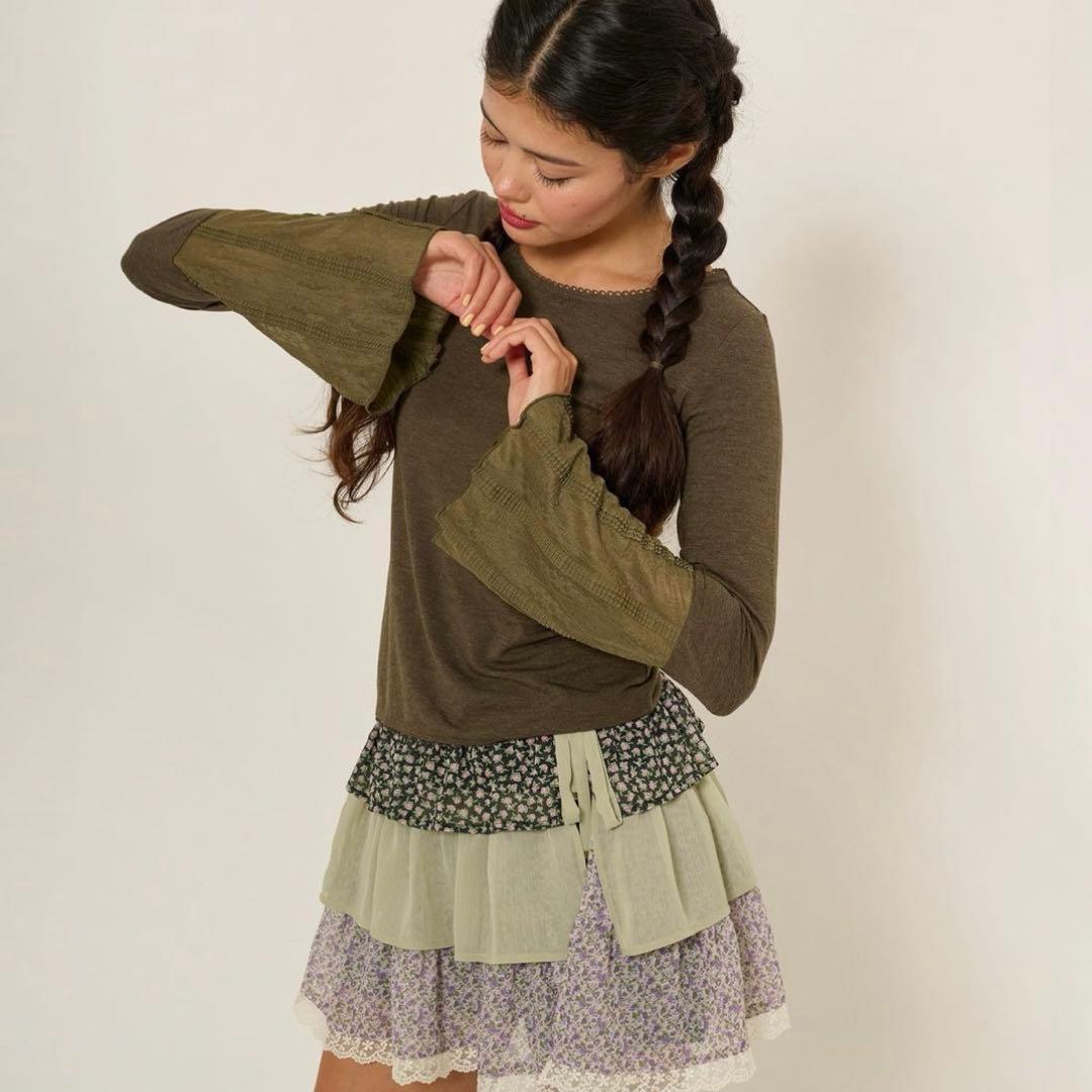 TINA：JOJUN フリルラップレイヤード ショートパンツ