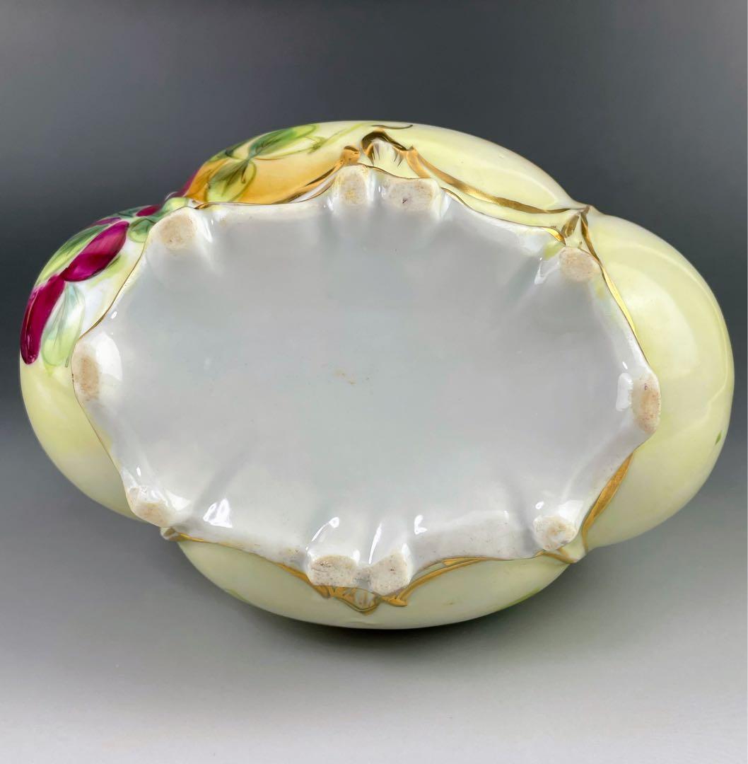 オールドニッポン ２３㎝ アールヌーボー様式 薔薇紋 花瓶 バラ ばら 水差し