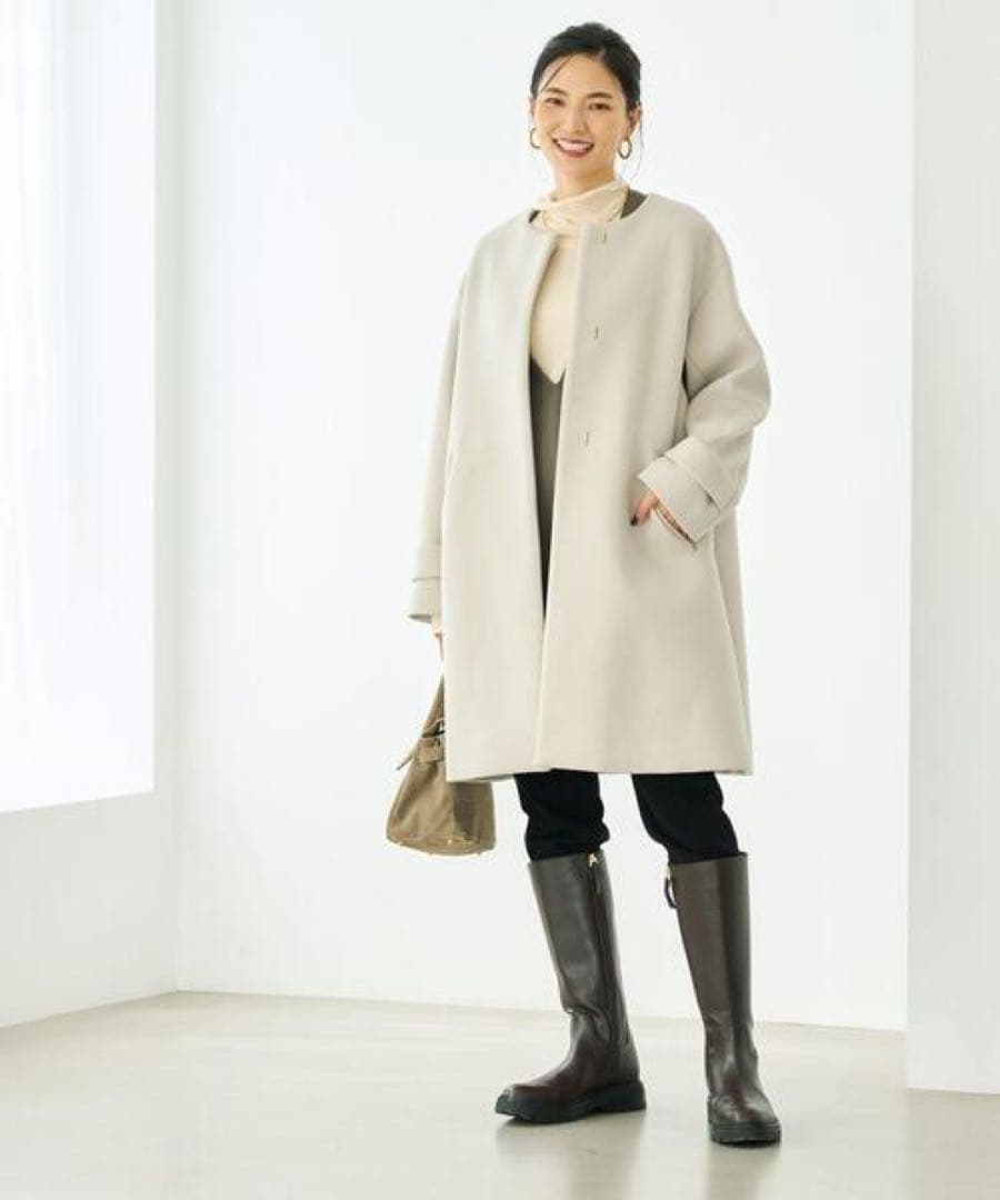 green label relaxing ソフトメルトン Aライン コート