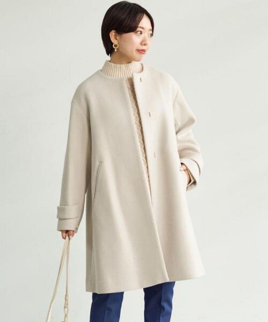 green label relaxing ソフトメルトン Aライン コート