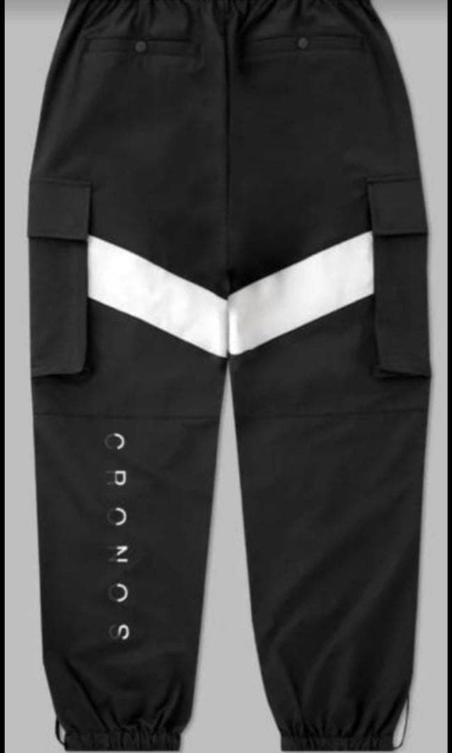 CRONOS クロノス ブラックカーゴパンツ サイドポケット付き M38 メンズ