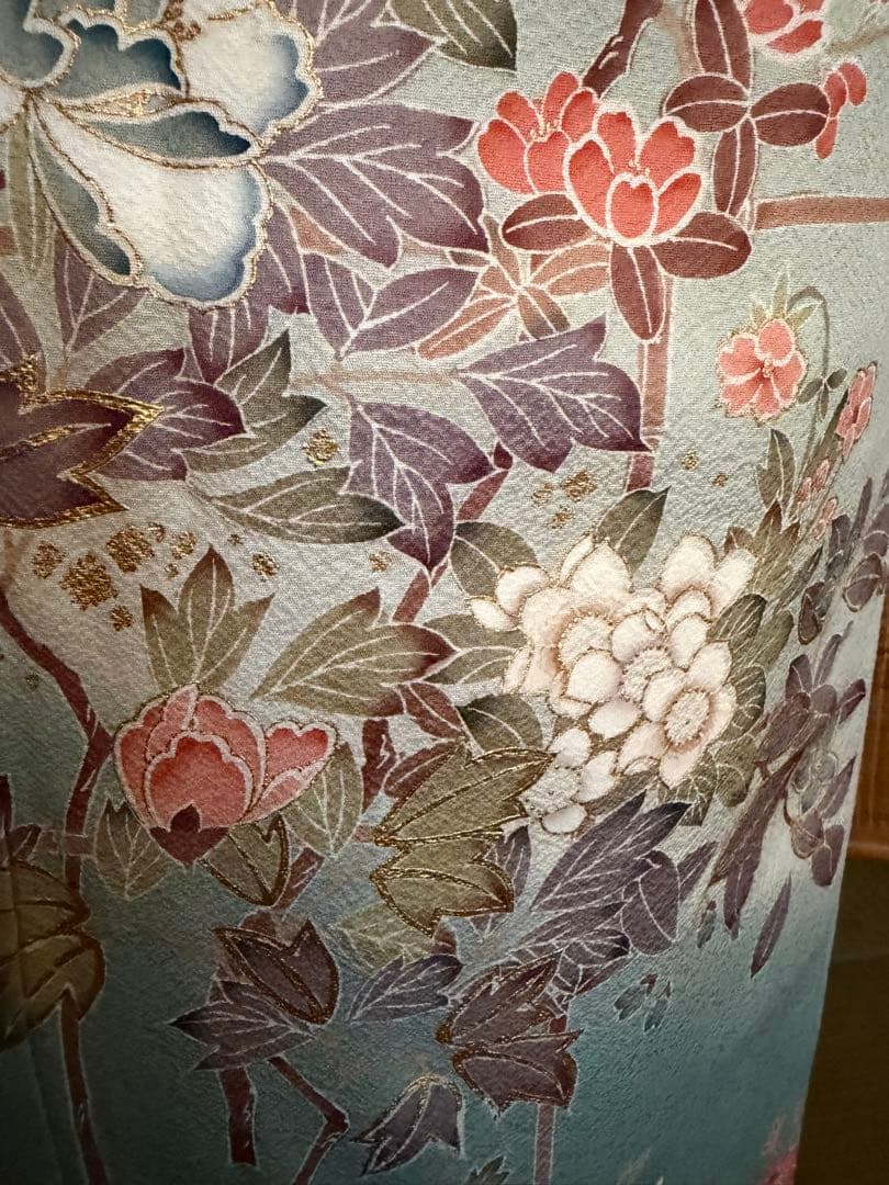 訪問着フルセット、四季の花、グラデーション