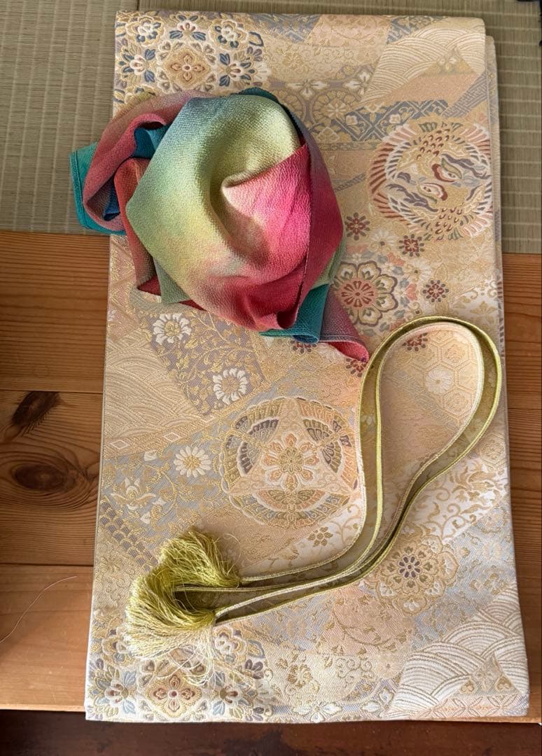 訪問着フルセット、四季の花、グラデーション