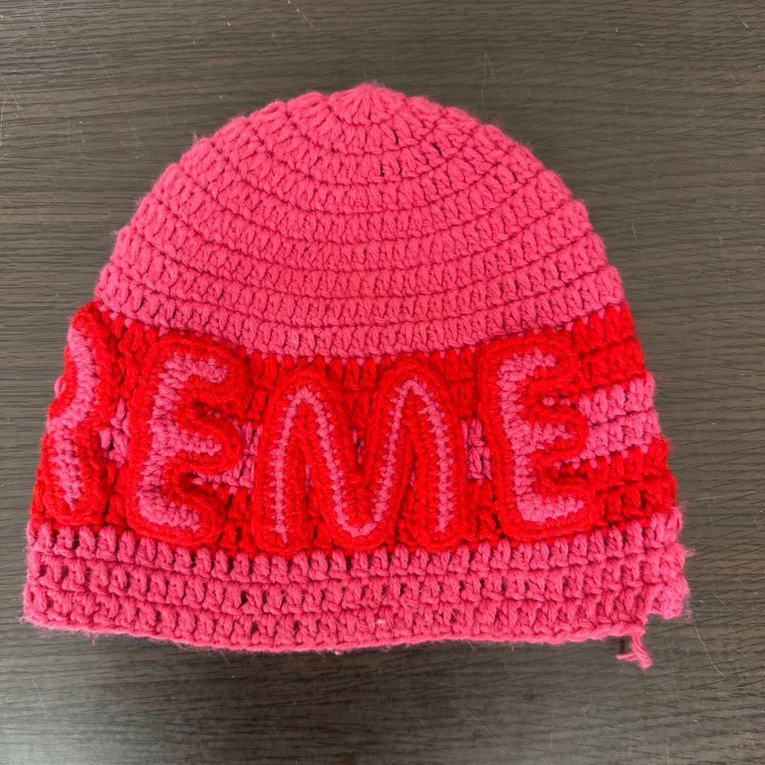 帽子 Supreme Crochet Logo Beanie \"Pink\"