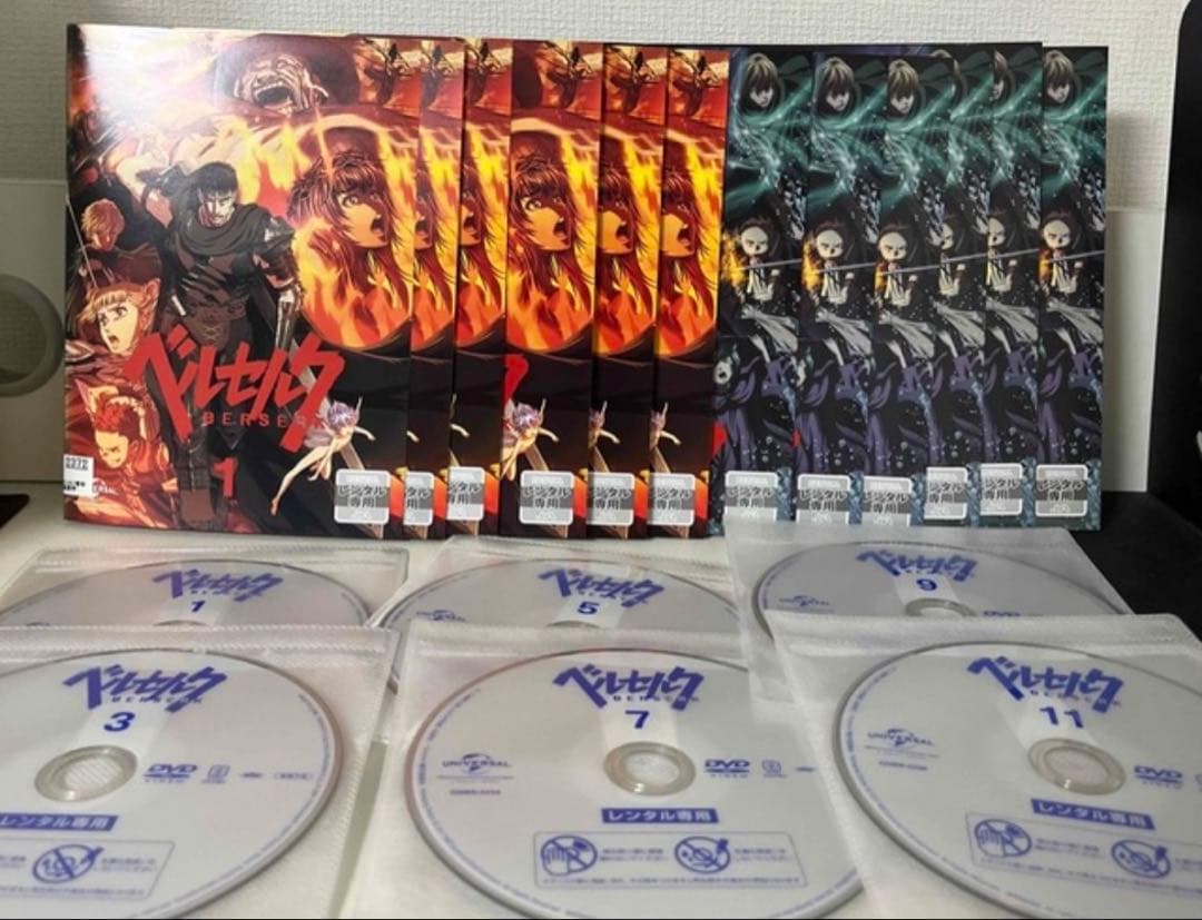 レンタル落ち　DVD ベルセルク　全巻セット　22巻