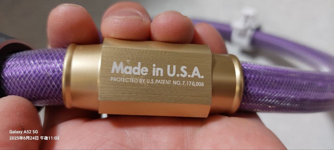 XLO ELECTRIC 高品質シールドケーブル パープル 約1、5メートル