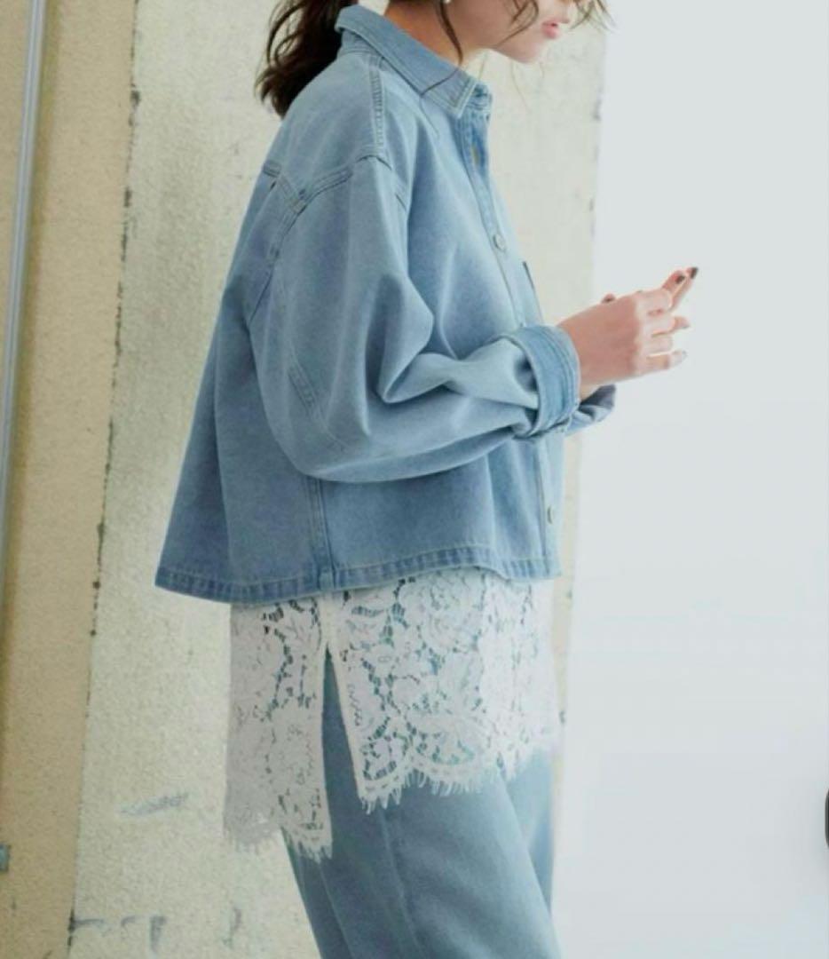 新品✳︎23区✳︎今期レースコンビストレッチ マット サテン インナー タンクトップ