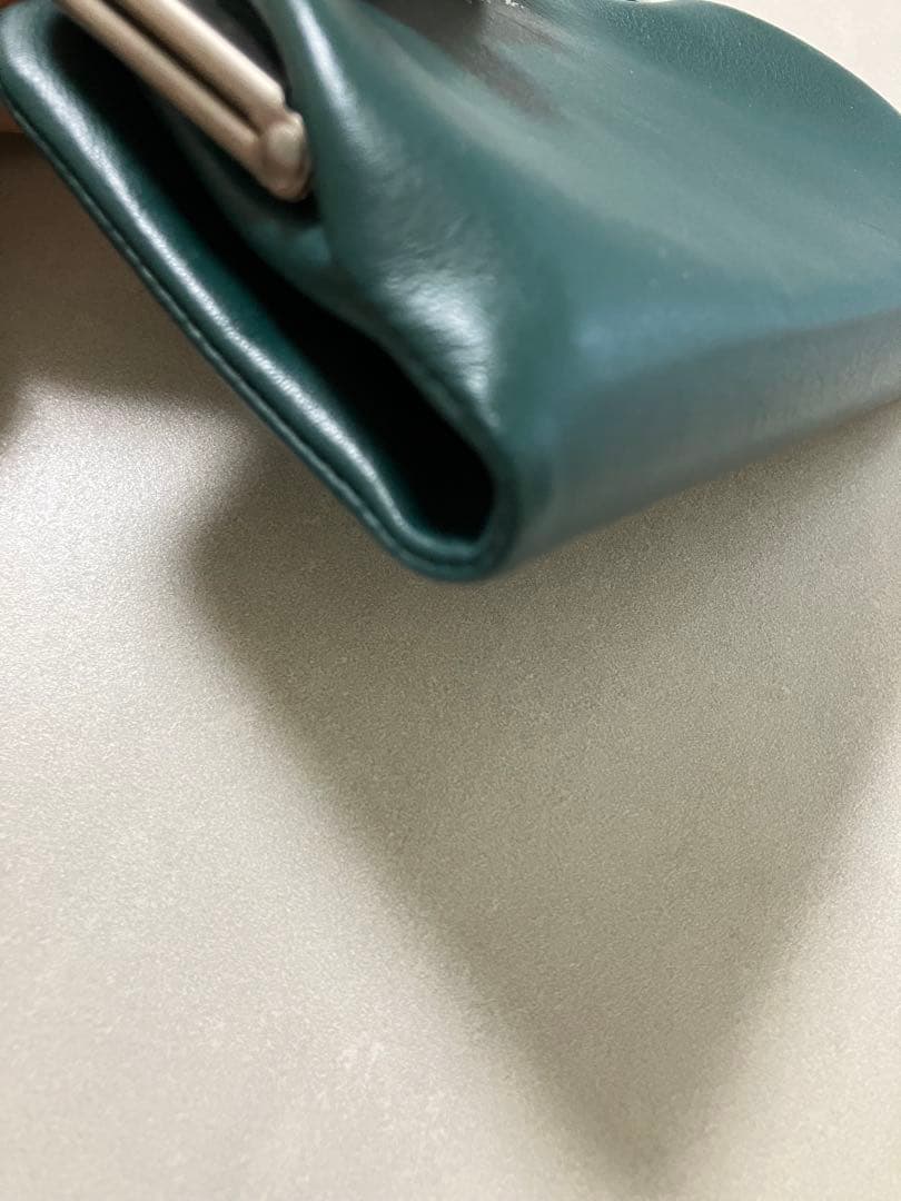 agnès b. ダークグリーン 二つ折り財布