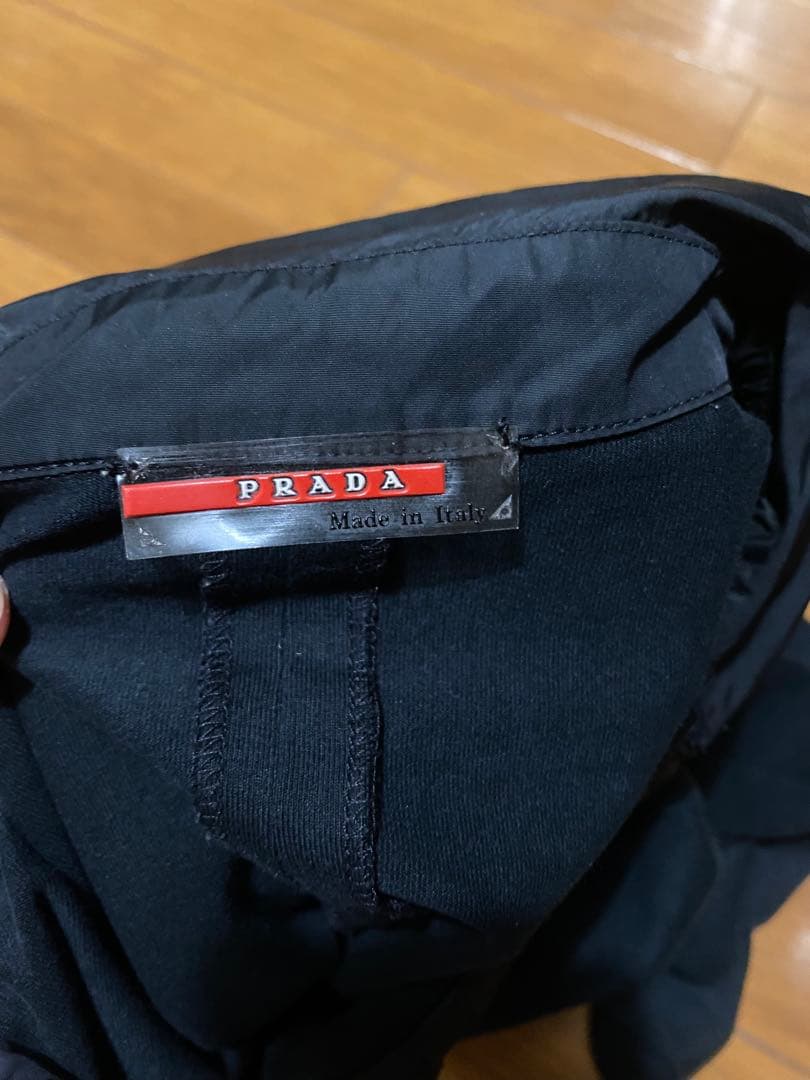 PRADA ブラック 長袖ポロシャツ