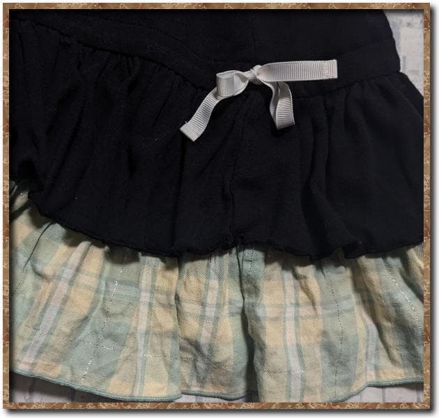 R*O様 プトマヨ　重ね着風カットチュニックワンピース　黒