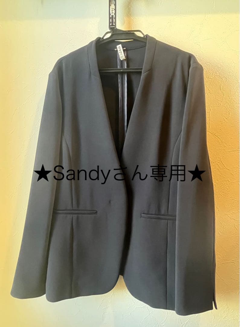 ★Sandyさん専用★Soeju(ソージュ)ノーカラージャケット ネイビー　M