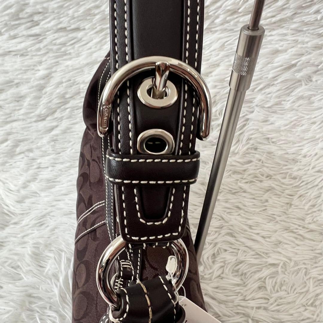 【新品タグ付き】希少✨COACH コーチ ワンショルダー ハーフムーン 茶