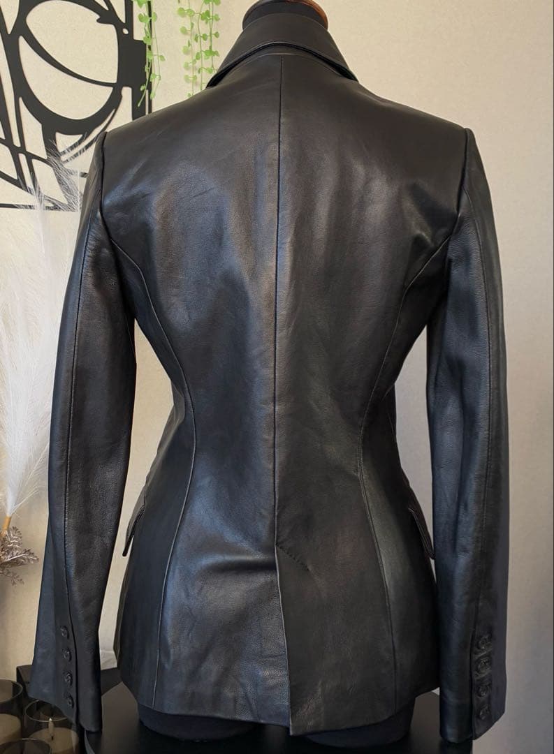 Pinky & Dianne 本革 ラムレザー ジャケット 38 ブラック 美品