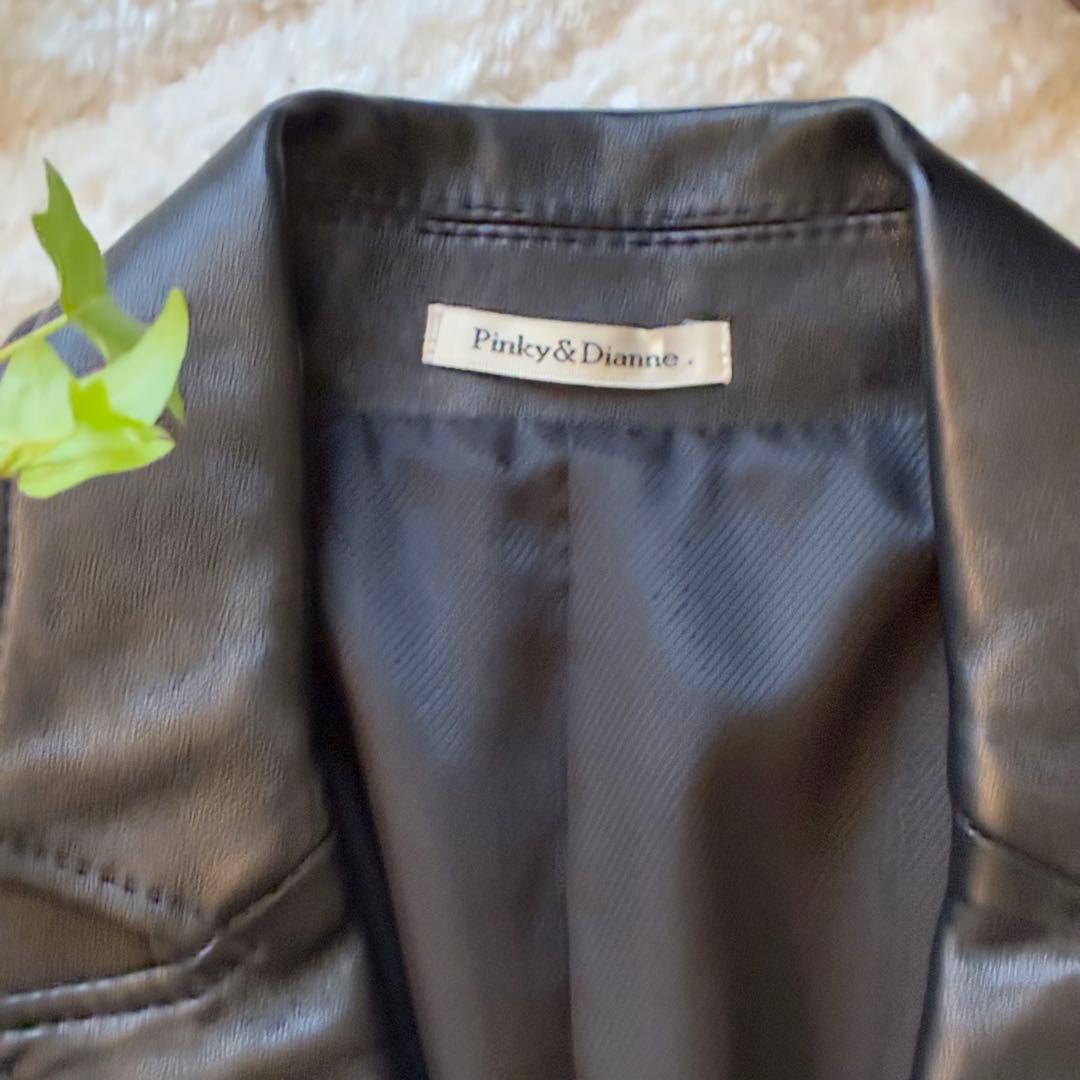 Pinky & Dianne 本革 ラムレザー ジャケット 38 ブラック 美品