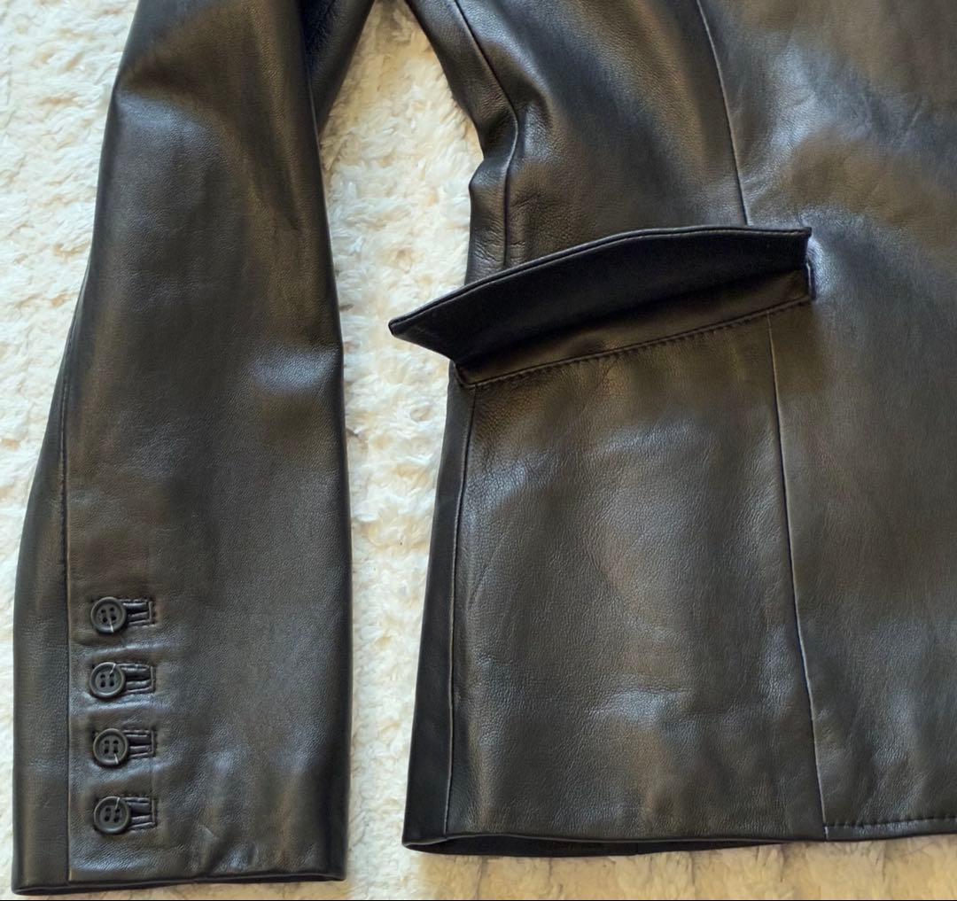 Pinky & Dianne 本革 ラムレザー ジャケット 38 ブラック 美品